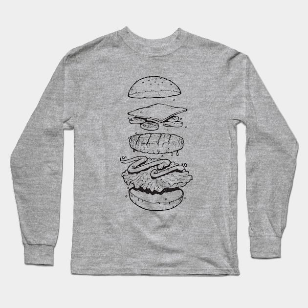 Burger Long Sleeve T-Shirt by Yerlanio